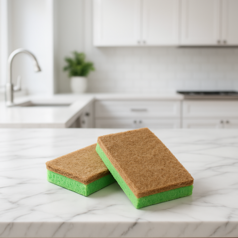 Pair of Biodegradable Sisal Scrubber Sponges